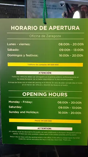 Europcar Zaragoza parking