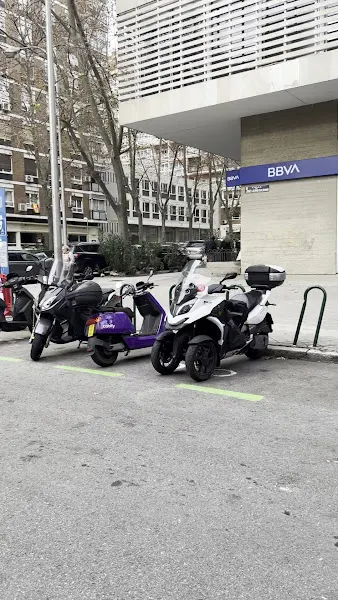 Zona de aparcamiento reservada para motos
