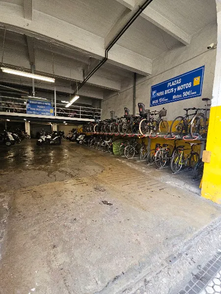 Zona de aparcamiento reservada para motos