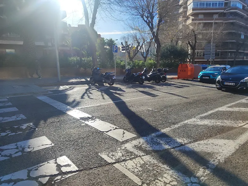 Zona de aparcamiento reservada para motos